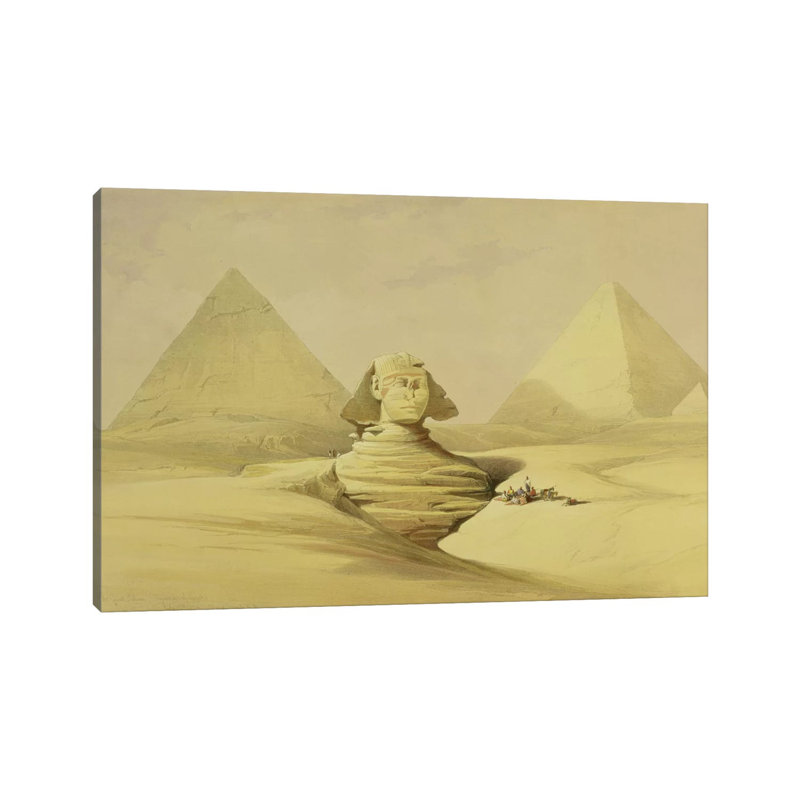 The Great Sphinx and the Pyramids of Giza, from "Egypt and Nubia", Vol.1 1 Piece Wrapped Canvas Wall Art