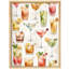 Colorful Cocktail Pattern Framed Wall Art Prints - Mixed Drinks Design Kitchen Bar-125211863-125211858