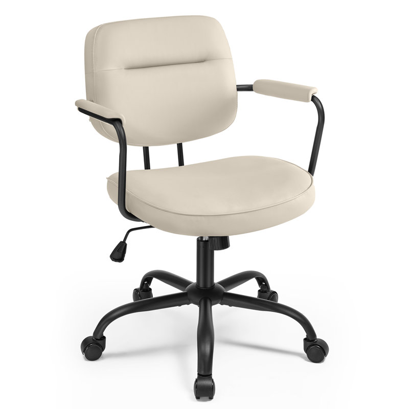 Chaise de bureau Maegan, Cadre beige / noir