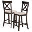 Ensemble de table de salle à manger à hauteur de comptoir 6 pièces TREXM avec 4 chaises et banc pour la salle à manger (espresso)
