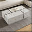 Table basse rectangulaire à plateau coulissant avec 2 tiroirs et 2 rangements cachés pour le salon 47,2 po