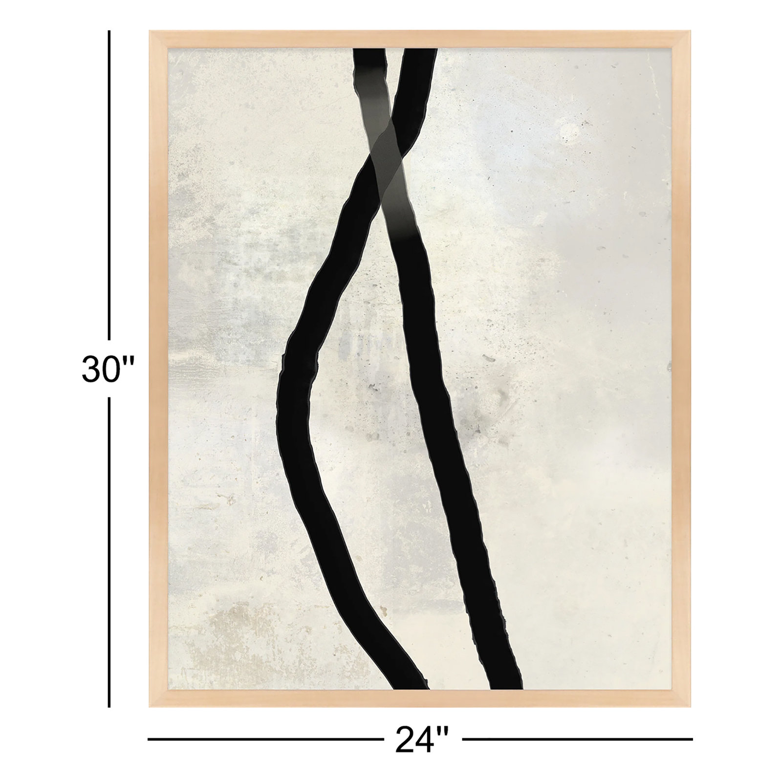 Black Rope 4 by Jacques Pilon, Brown, 30" H x 24" W x 1.25" D