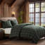 Ensemble de housse de couette classique en coton rustique à carreaux Windowpane-93175233-89603348