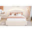 Grand lit plateforme tapissier Teddy