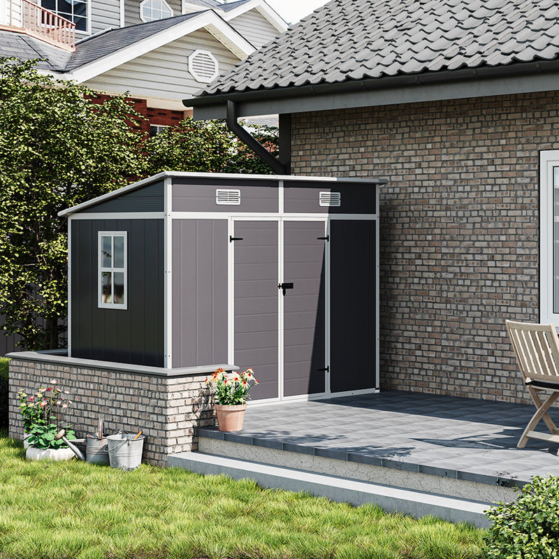 Pent Plastic Tool Shed 