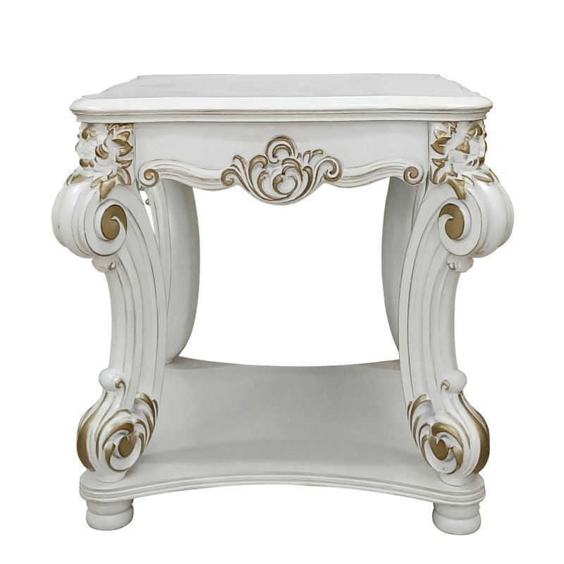 Table de bout antique avec tablette inférieure