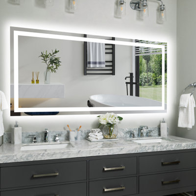 60X28 Inch Frameless LED Bathroom Mirror,Smart Mirror