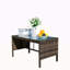 Table basse d'extérieur 1 table basse avec verre trempé transparent