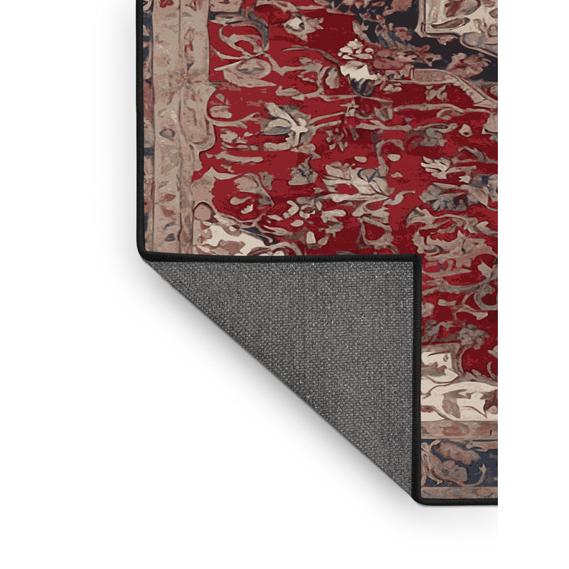 Tapis noir soyeux et moelleux, Rectangle de 5 pi x 8 pi