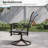 23.4" Wide Rust‑Resistant Powder‑Coated Metal Frame, Breathable PVC‑Coated Polyester Fabric Outdoor Swivel&Rocking Patio Lounge Chairs (Set Of 2)