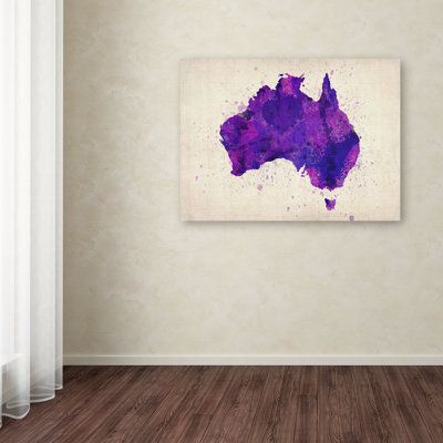 " Australia Paint Splashes Map " by Michael Tompsett