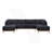 124" Wide Double Chaise U-Shape Sectional Sofa