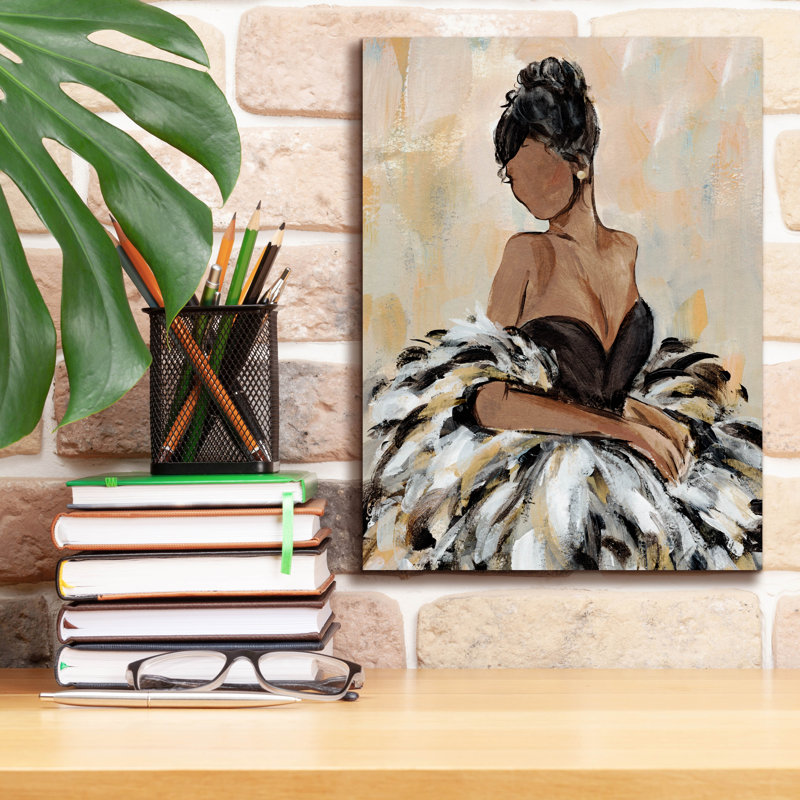 Toile épique Graffiti «Ball Gown Frills 3» par Annie Warren, art mural 12 po x 16 po, H 16 po x l 12 po