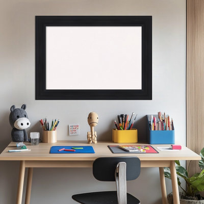 Abbey Black Framed Corkboard, White Cork Bulletin Board, Organization Board, Pin Board