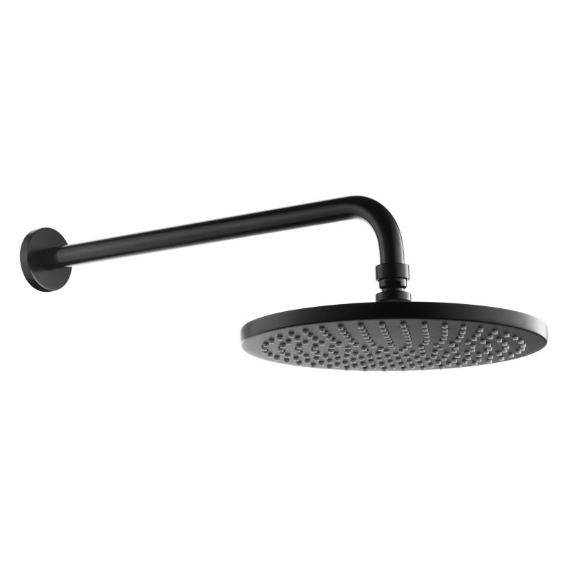 Balcar Rain Fixed Shower Head, Black
