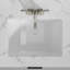 Lavabo de salle de bain rectangulaire en céramique avec trop-plein L 20 po x l 14 po