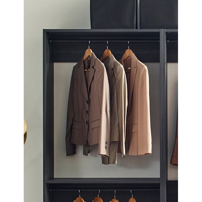 Kalinikos 94.19'' Closet System, Black