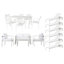 Ensemble de conversation d'extérieur en aluminium pour 16 personnes avec coussins Pangea Home Karen