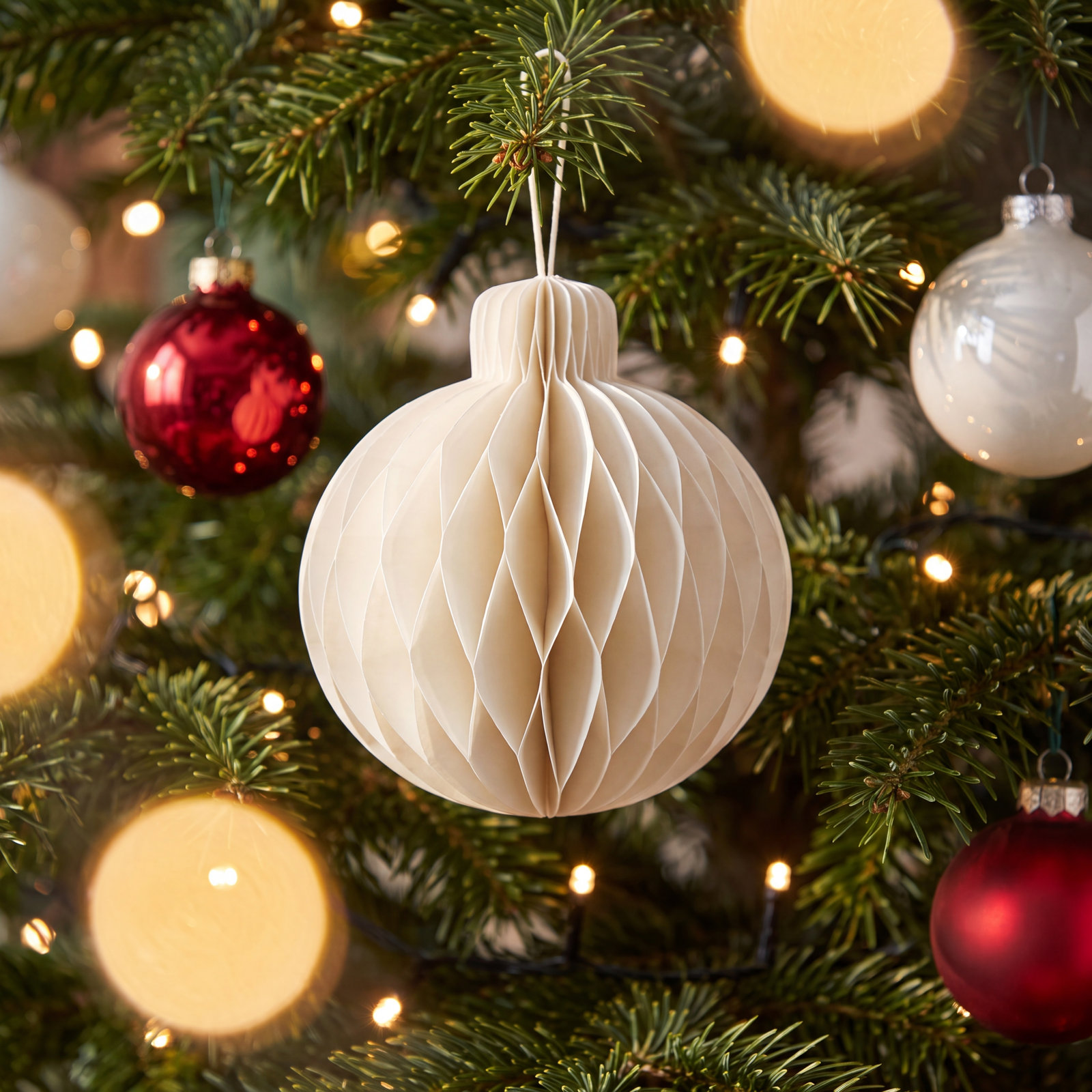 Miriam Paper Deco Sphere Ornaments, 6" H x 5.75" W x 5.75" D