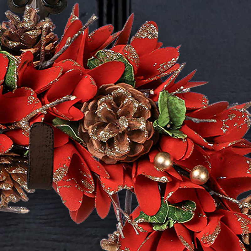 Handcrafted Faux Pinecones 36cm Wreath
