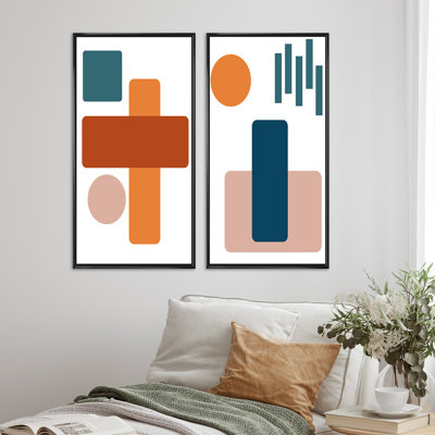 Geometrics Abstract Scandinavian Design VIII - 2 Piece Print Set