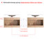 Armoire de salle de bain 72 po avec lavabo et tablette de rangement latérale-130431158