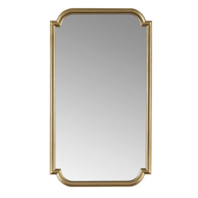Gold Scalloped Wood Wall Mirror
