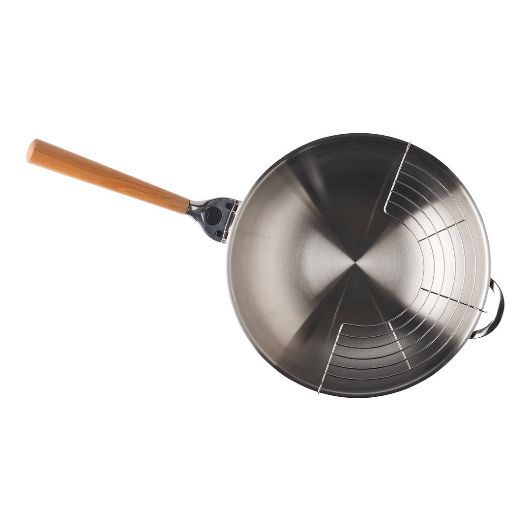 32 cm Wok Owok aus Edelstahl