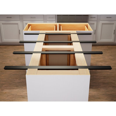 24 po x 2,5 po x 1 po - Support de support pour îlot double face original - Industriel