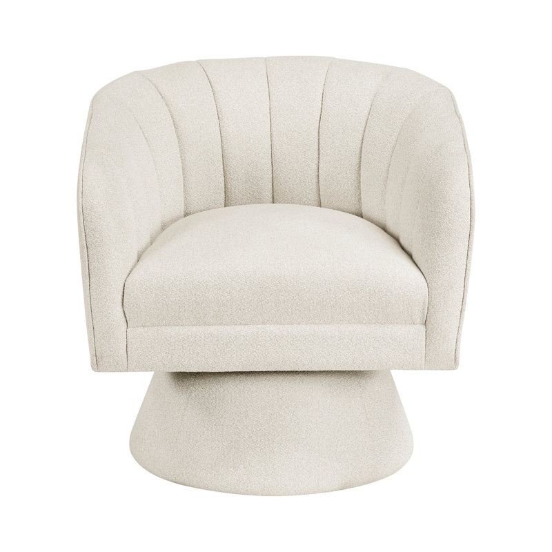 Chaise d'appoint pivotante de style moderne avec siège en mousse à haute densité, capacité de charge de 300 lb, convient à la structure en bois massif de bureau, capacité, pour se détendre