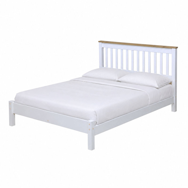 Argon double Bed Frame, White, Double (4'6)