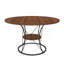 Table de salle à manger extensible de 43 à 59 pouces avec tablette de rangement et base en métal