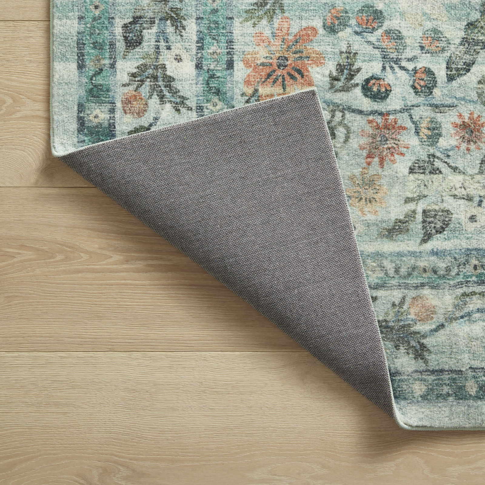 Rifle Paper Co. x Loloi Courtyard Sage Area Rug feat. CloudPile, Rectangle 7'6" x 9'6"