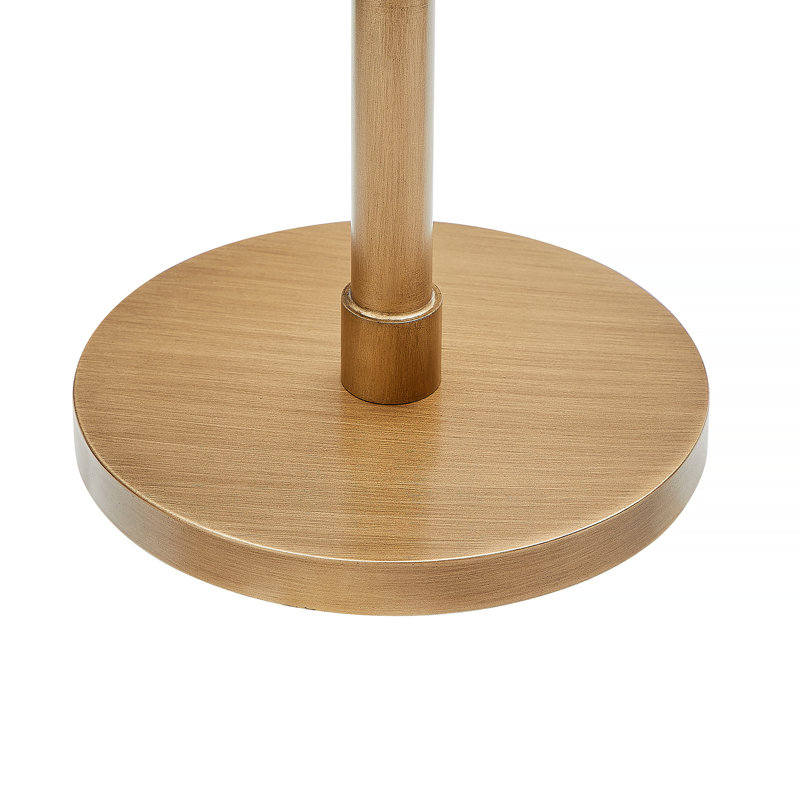 Table d'appoint à hauteur réglable en laiton antique Morven, polyvalente et élégante pour un décor moderne et traditionnel.