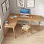 Bureau en bois massif en forme de L-197282309