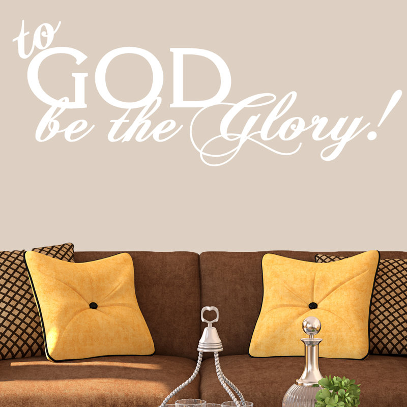 Adhésif décoratif «To God Be The Glory», Blanc