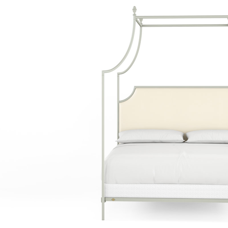 337 Flying Arch Canopy Bed | Complete Canopy, Queen, Sage Green/Beige