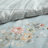 Heather Soft Blue Vintage-Inspired Collection Floral Print 7-Piece Queen Comforter-121549993-121549996