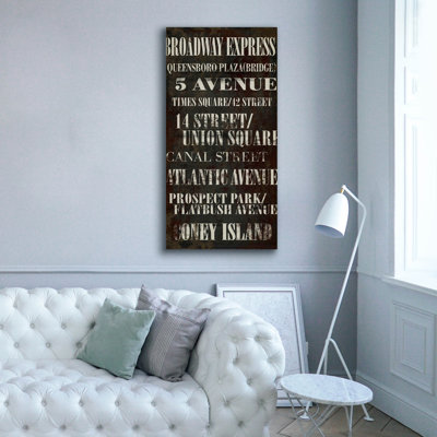 Epic Graffiti 'Ny Subway Express'  by Art Licensing Studio Canvas Wall Art, 30" x 60"