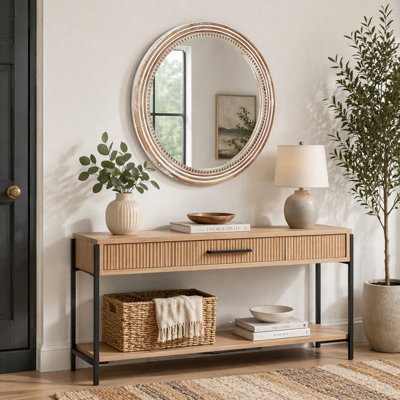 Rustic Round Wall Mirror