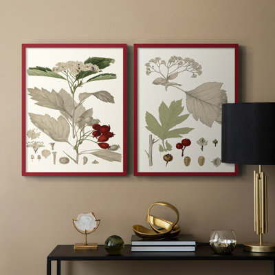 Leaves & Berries I-Premium Framed Print -Ready to Hang - No Nails Required - No Nails Required