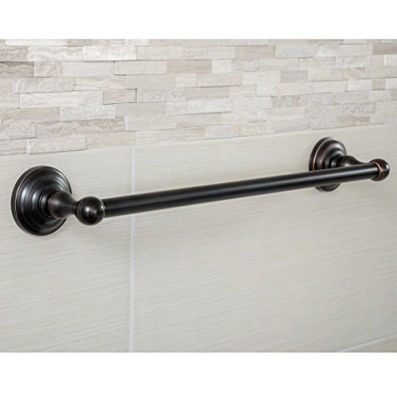 18-Inch Oil Rubbed Bronze Wall Mounted Towel Bar