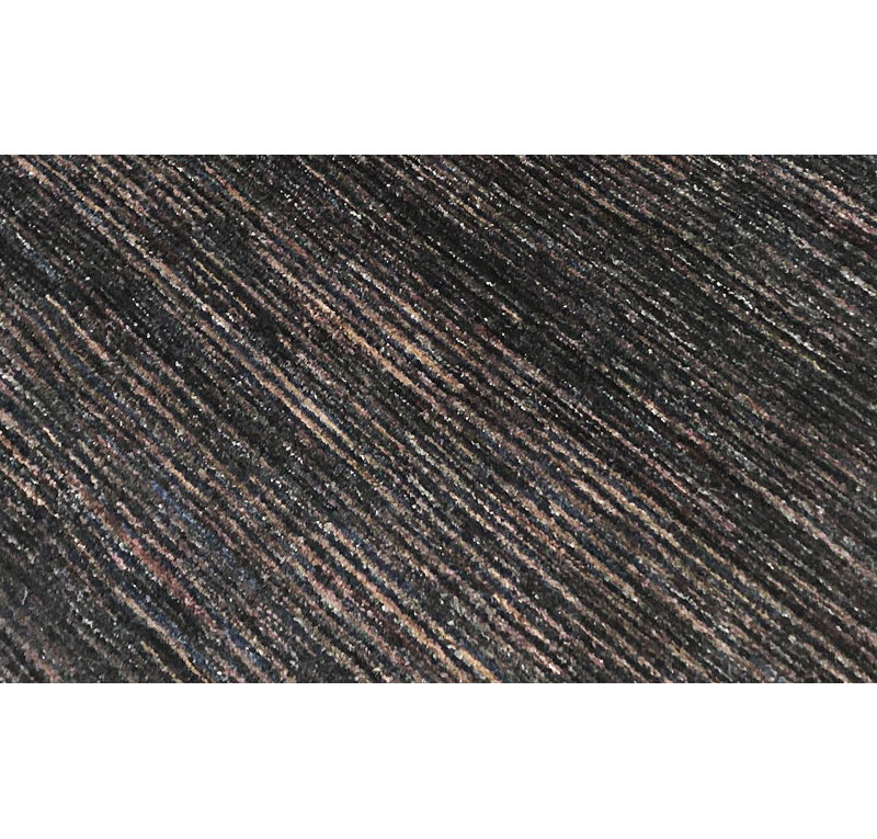 Hand-Knotted High-Quality Navy and Brown Area Rug