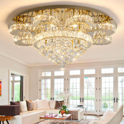 Glam Dimmable Led Crystal Chandelier