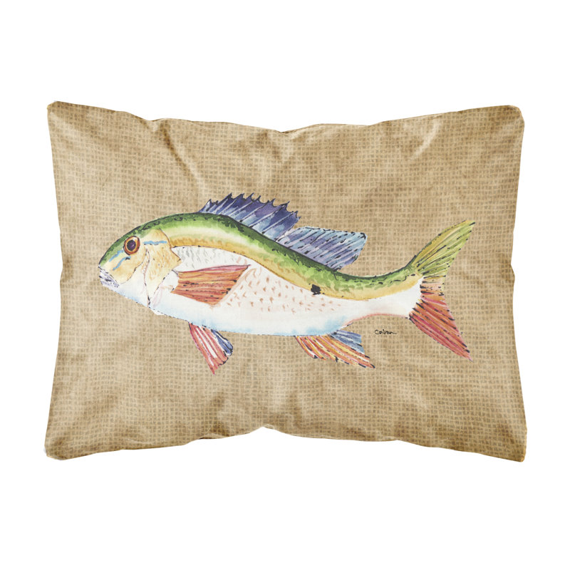 Coussin intérieur/extérieur à truite arc-en-ciel