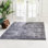 Tapis en chenille tissé à la machine de couleur ivoire / gris Monsour