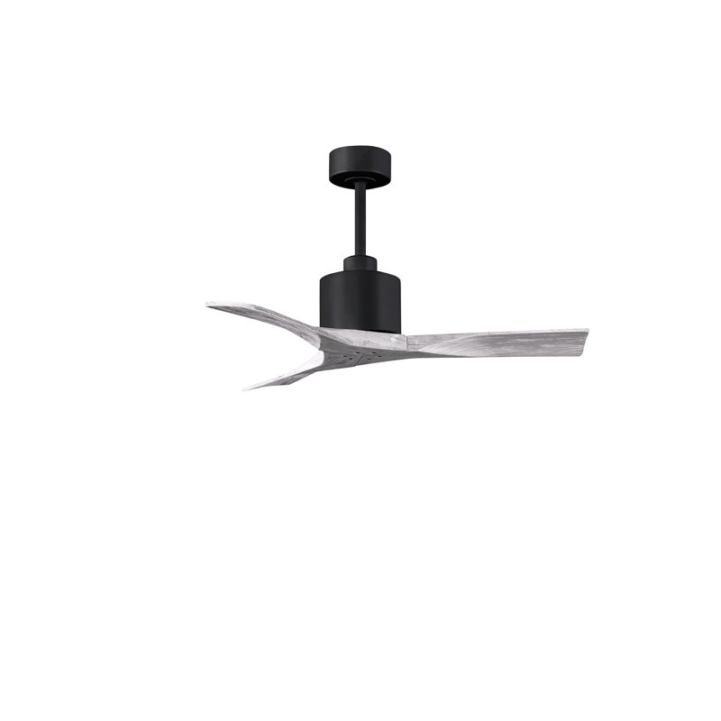 Nan 42" Ceiling Fan In Blades, Barn wood Tone, Matte Black