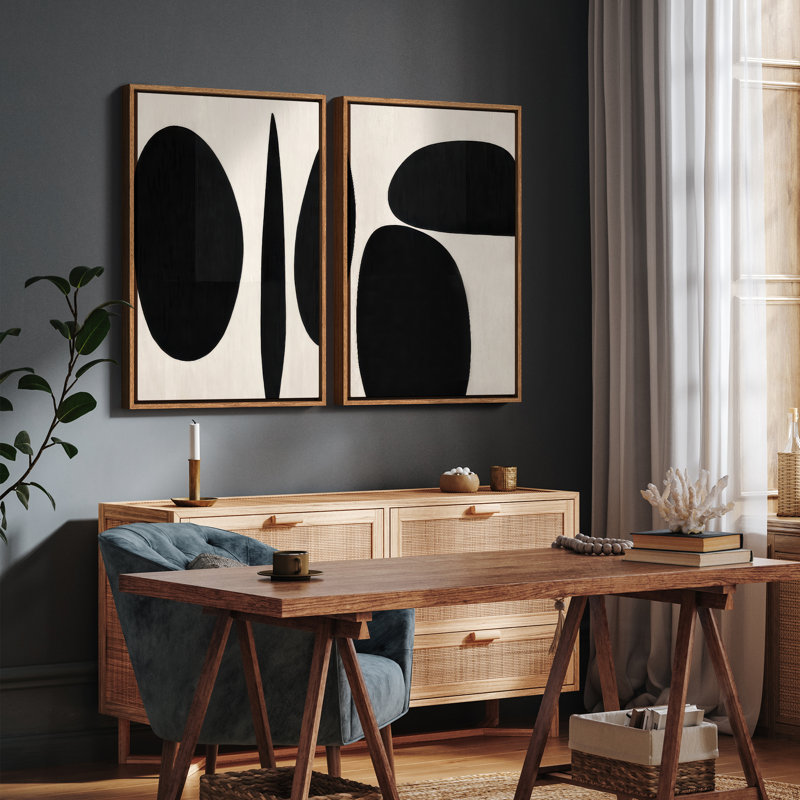 Art mural encadré, rétro, antique, classique pour chambre à coucher - 16 po x 24 po x 2 panneaux, Naturel, H 24 po x l 16 po