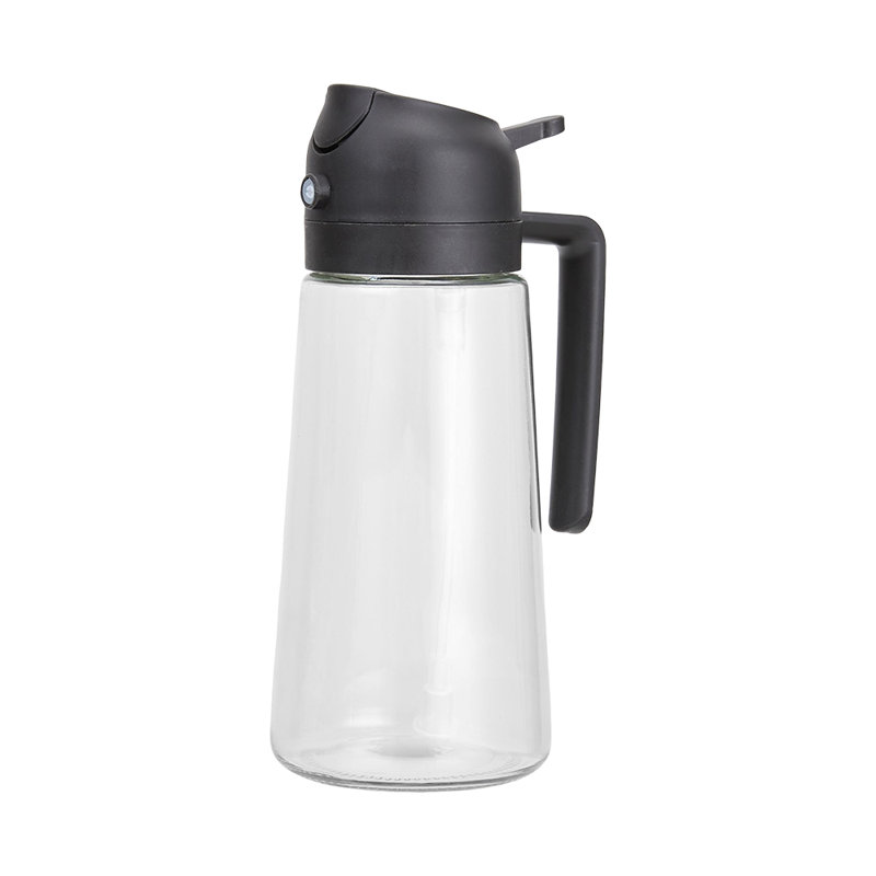 Single Oil / Vinegar Cruet, 20cm H x 8.9cm W x 8.9cm D, Black