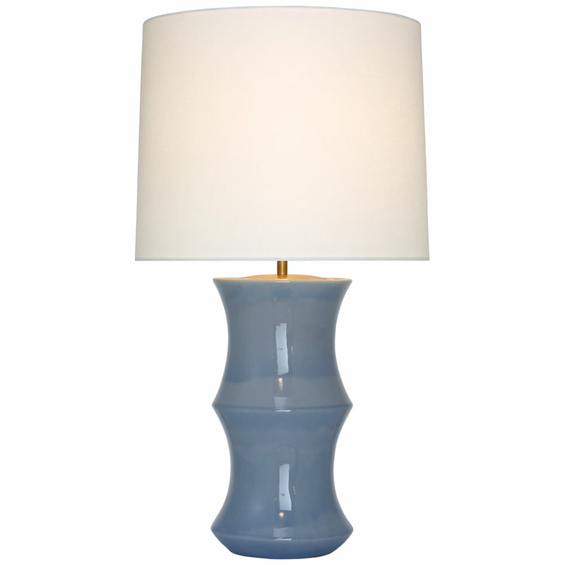 AERIN Marella Medium Table Lamp, Polar Blue Crackle, 33" H x 17.5" W x 17.5" D
